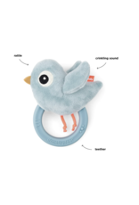 Done by Deer Sensory rattle w/teether Birdee Blue bijtring Done by Deer Sensory rattle w/teether Birdee Blue bijtring