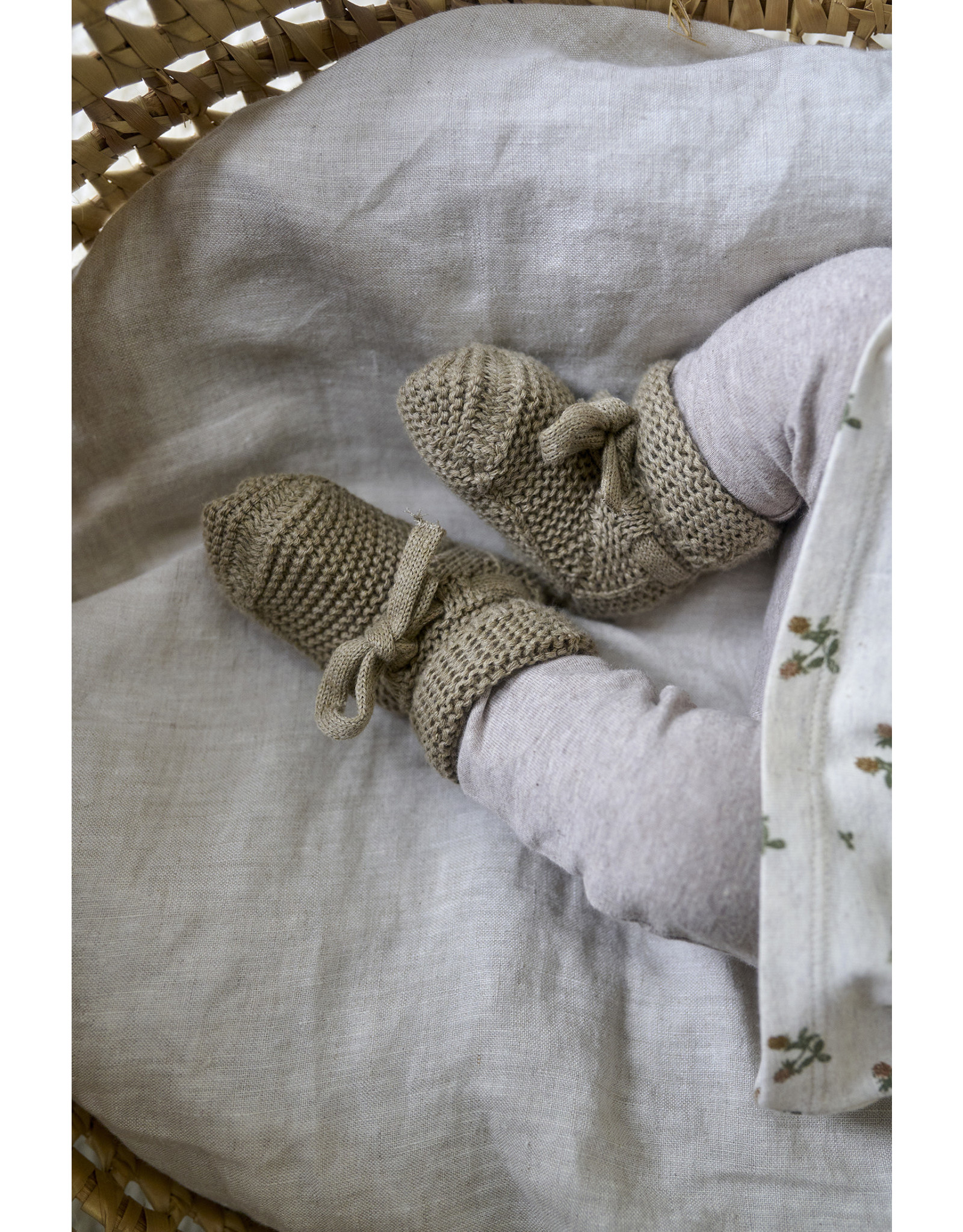 Noppies U Booties knit Nelson Taupe Melange NOS