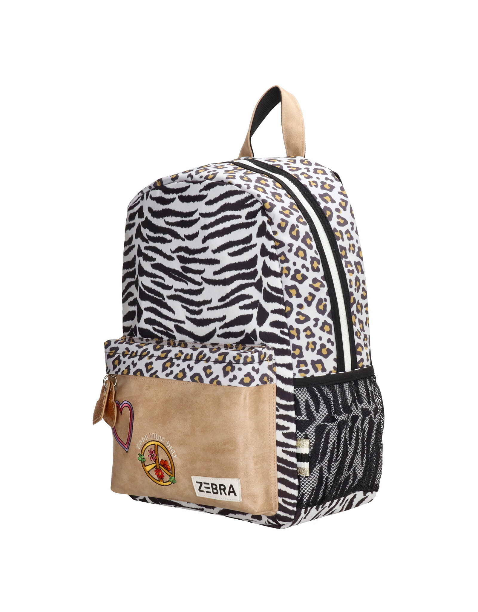 Zebra Rugzak Tiger Leopard -447 Wit Beige (M)