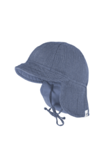 Maximo GOTS MINI-cap with visor feder 0040 altindigo-weiß-streifen