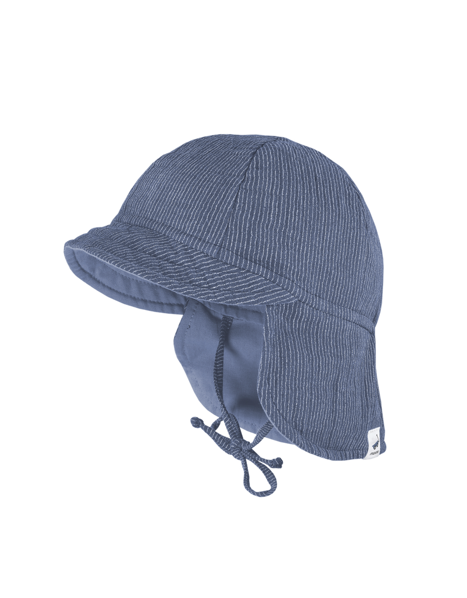 Maximo GOTS MINI-cap with visor feder 0040 altindigo-weiß-streifen