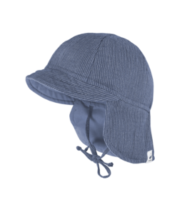 Maximo GOTS MINI-cap with visor feder 0040 altindigo-weiß-streifen