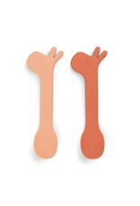 Done by Deer Silicone baby spoon 2-pack Lalee Papaya