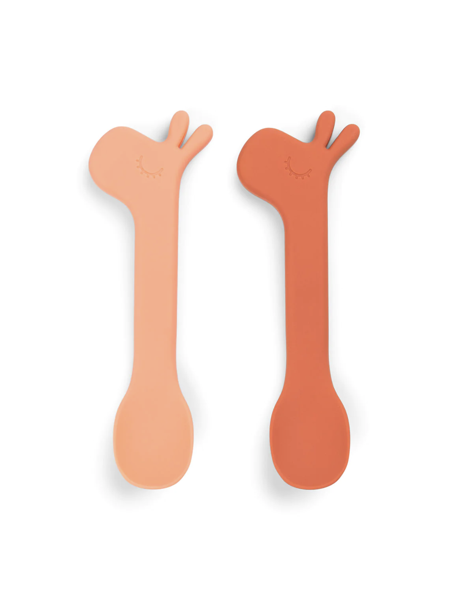 Done by Deer Silicone baby spoon 2-pack Lalee Papaya