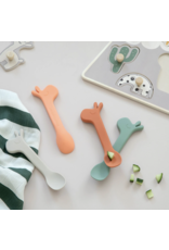 Done by Deer Silicone baby spoon 2-pack Lalee Papaya