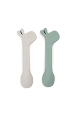 Done by Deer Silicone baby spoon 2-pack Lalee Green