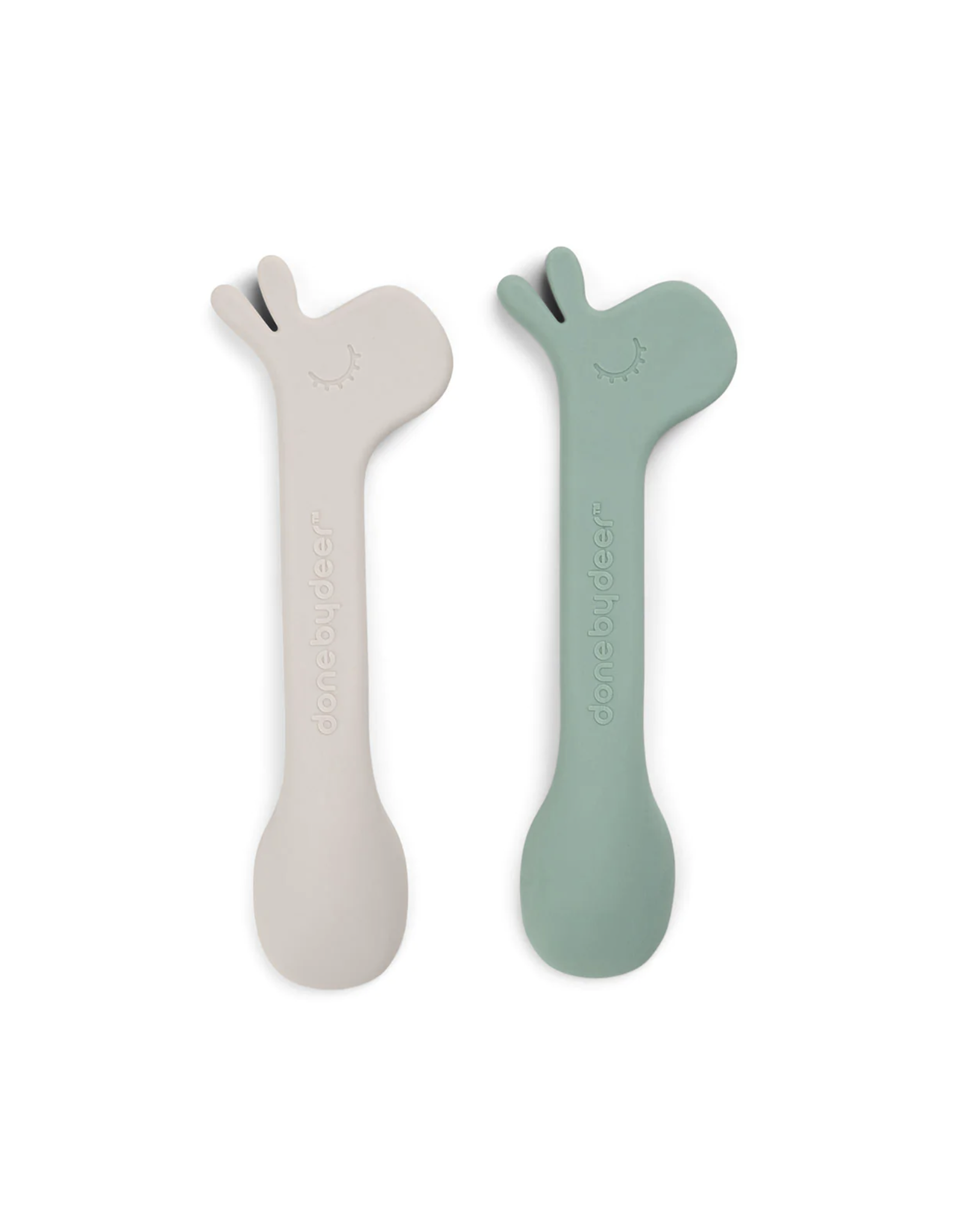 Done by Deer Silicone baby spoon 2-pack Lalee Green