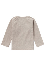 Noppies U Tee Overlap LS Rib Nanyuki Taupe Melange NOS