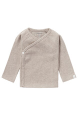 Noppies U Tee Overlap LS Rib Nanyuki Taupe Melange NOS