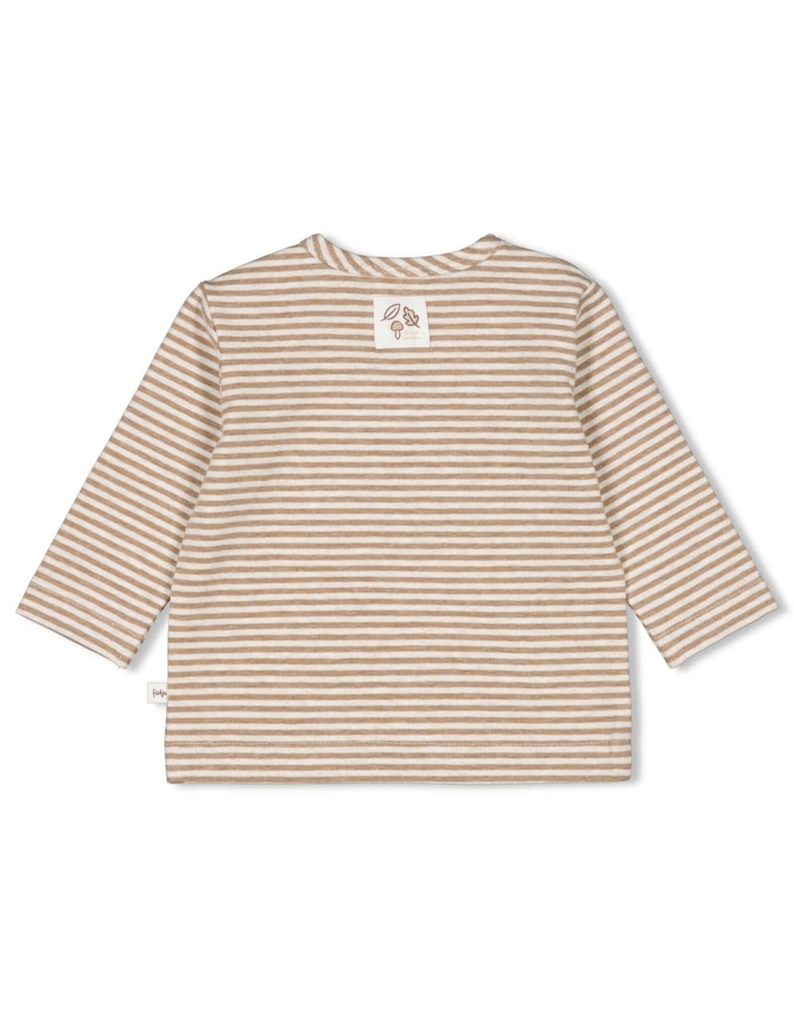 Feetje Longsleeve streep - Little Forest Friends Taupe melange