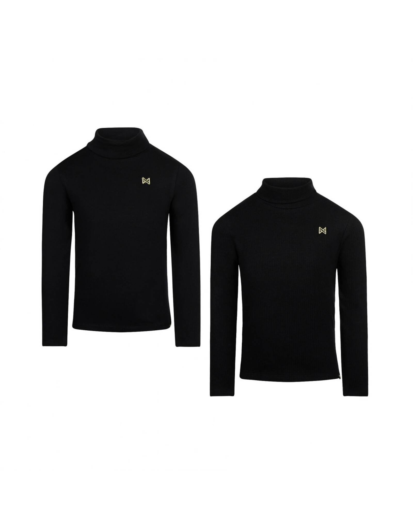 Koko Noko T-shirt with roll neck 2-pack ls Black W23