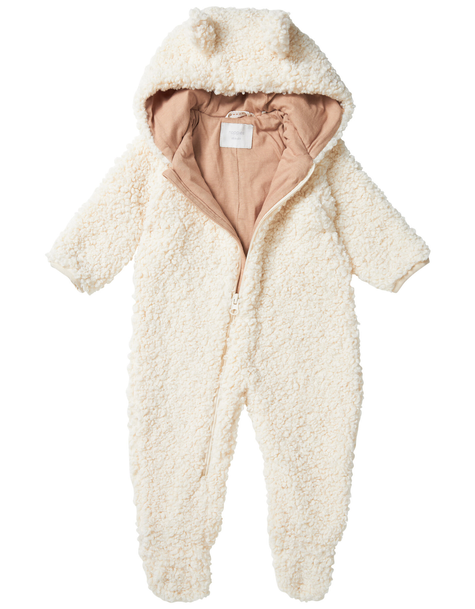 Noppies Unisex playsuit Trafalgar long sleeve Butter Cream