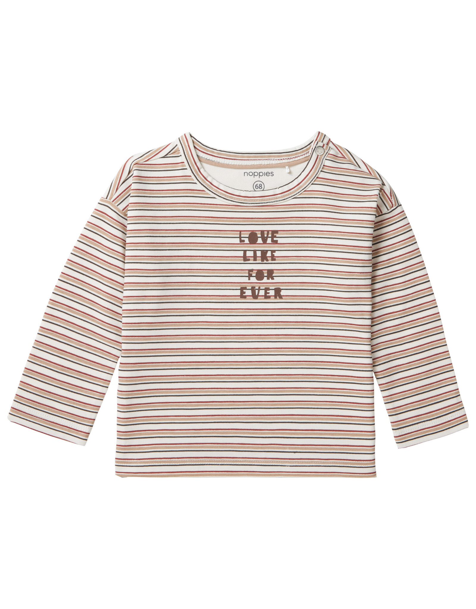 Noppies Unisex tee Tuscalossoa long sleeve stripe Butter Cream