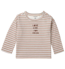 Noppies Unisex tee Tuscalossoa long sleeve stripe Butter Cream