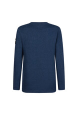 Indian Blue Jeans T-Shirt Longsleeve Fancy Pique Evening Blue