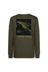 Indian Blue Jeans Organic T-Shirt Longsleeve Indian back Camo Green Indian Blue Jeans Organic T-Shirt Longsleeve Indian back Camo Green