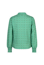 Indian Blue Jeans Shirt LS Geometric Print Grass Green