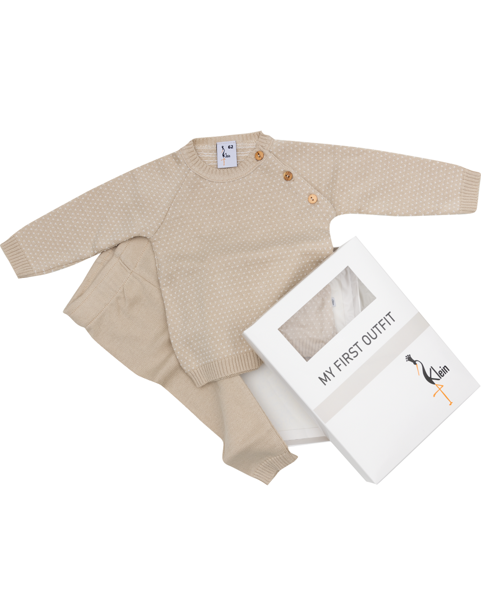 Klein Organic Knitted set Beige/Sand NOS