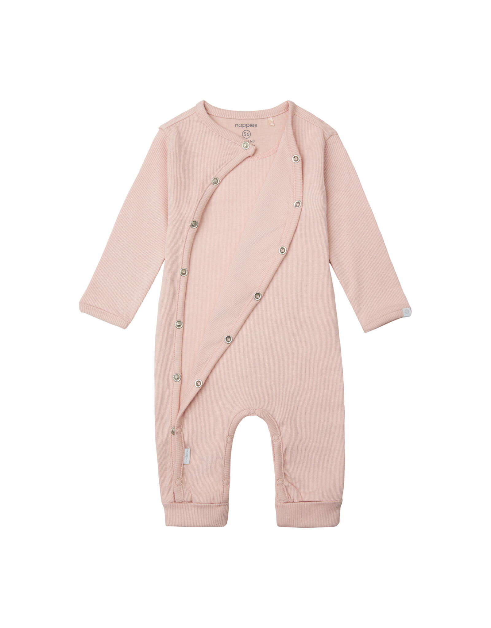 Noppies Unisex Playsuit rib Nevis long sleeve Rose Smoke