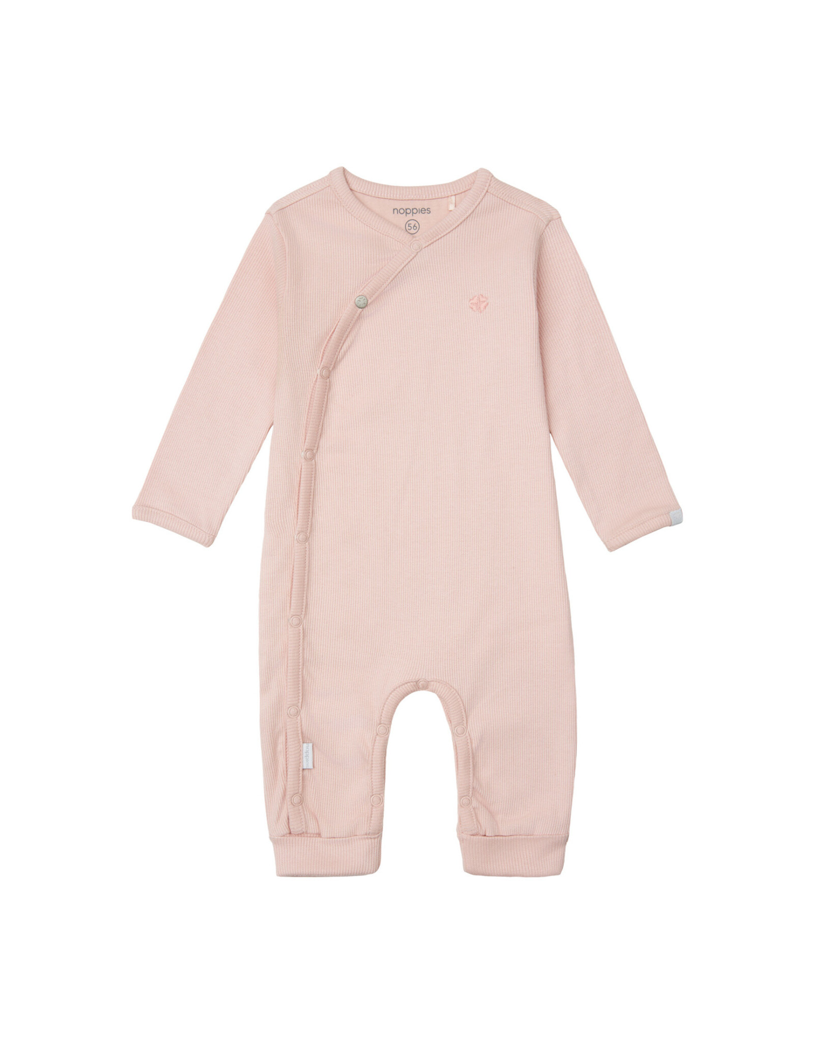 Noppies Unisex Playsuit rib Nevis long sleeve Rose Smoke