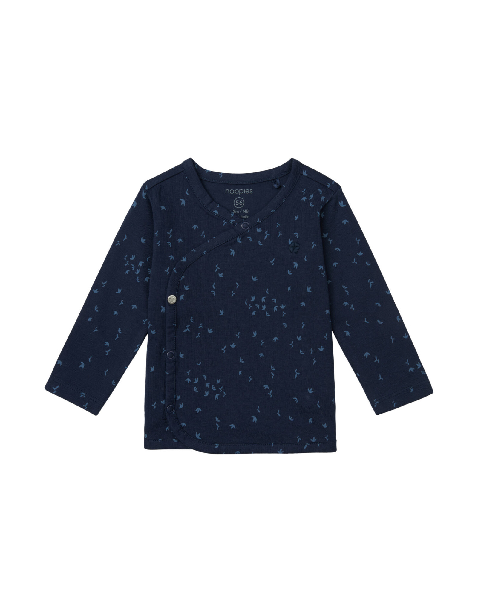 Noppies Unisex Tee wrap Nantes long sleeve all over print Black Iris