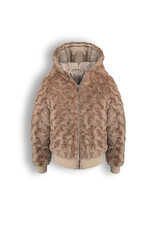 Nobell NoBell' Bye Revirseble hooded jacket with fur Beige Sand