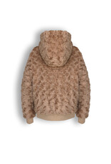 Nobell NoBell' Bye Revirseble hooded jacket with fur Beige Sand