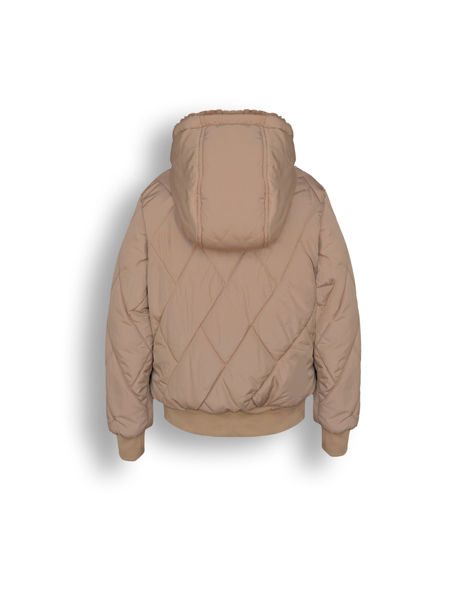 Nobell NoBell' Bye Revirseble hooded jacket with fur Beige Sand