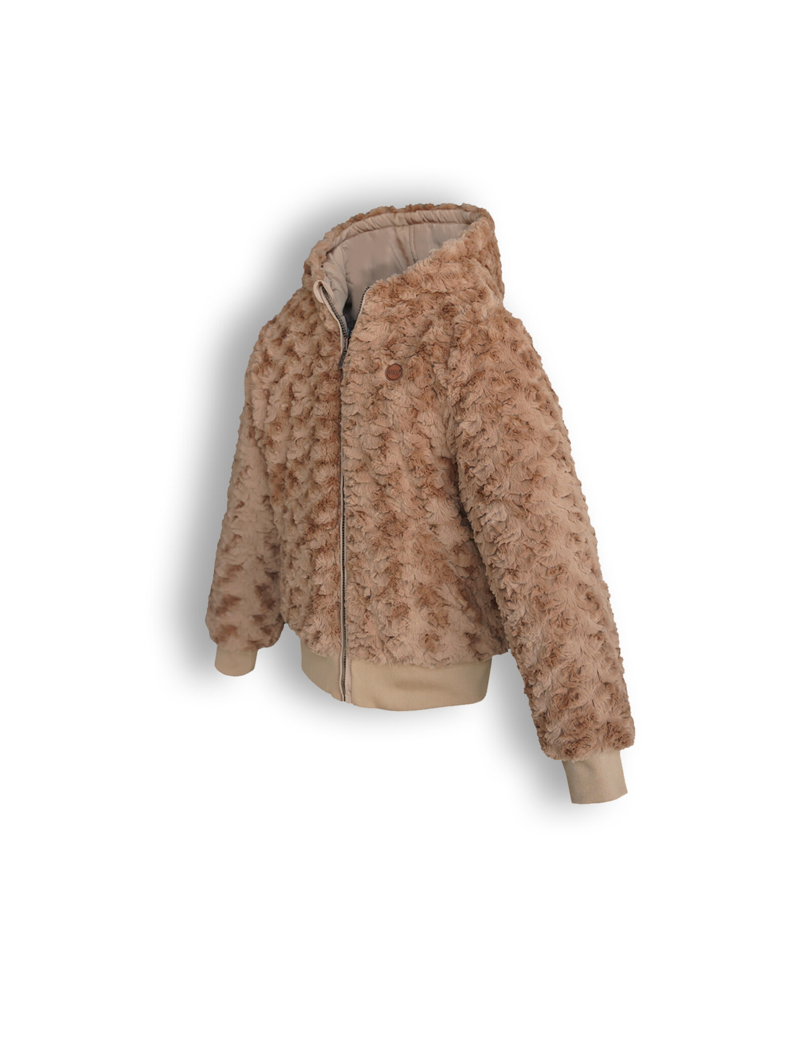 Nobell NoBell' Bye Revirseble hooded jacket with fur Beige Sand