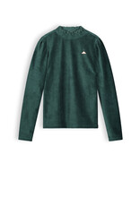 Nobell NoBell' Kobus girls rib velours tshirt l/sl Pine Green