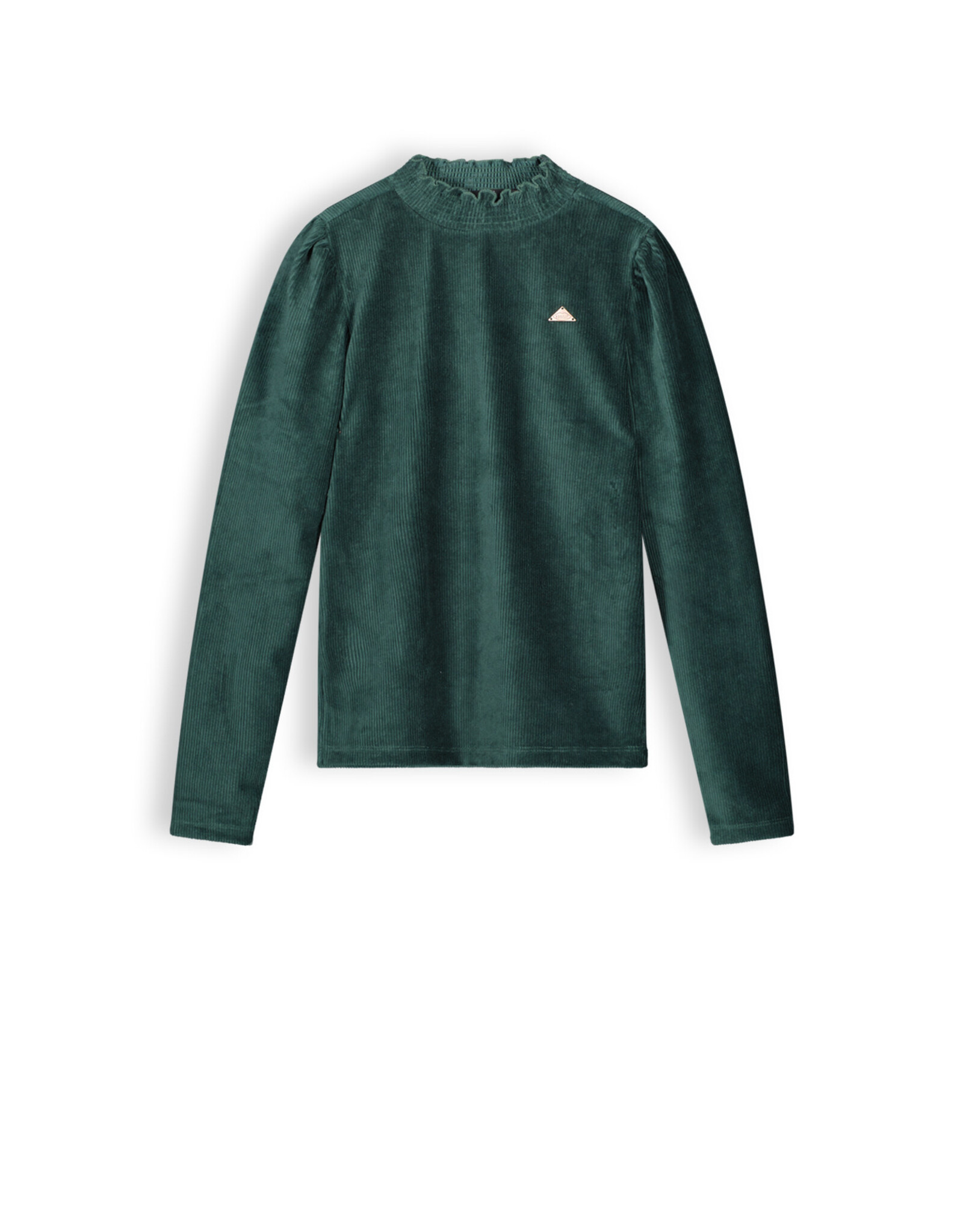 Nobell NoBell' Kobus girls rib velours tshirt l/sl Pine Green