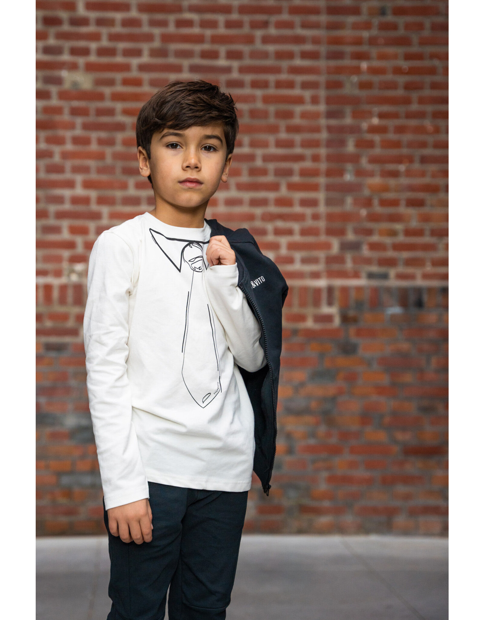 Tygo & vito Longsleeve Luuk Warm White feestcollectie
