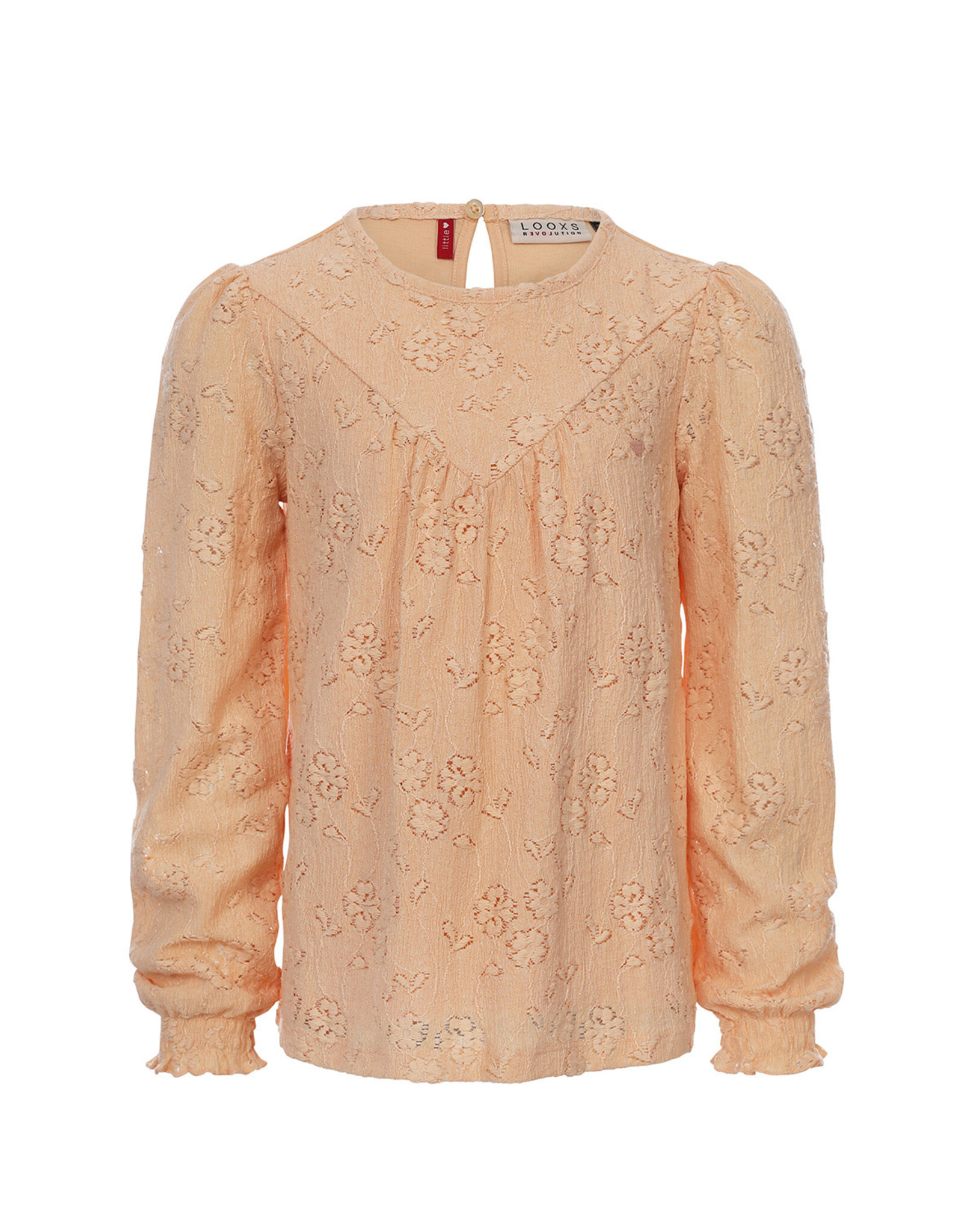 Little Looxs Little wide lace top Soft apricot