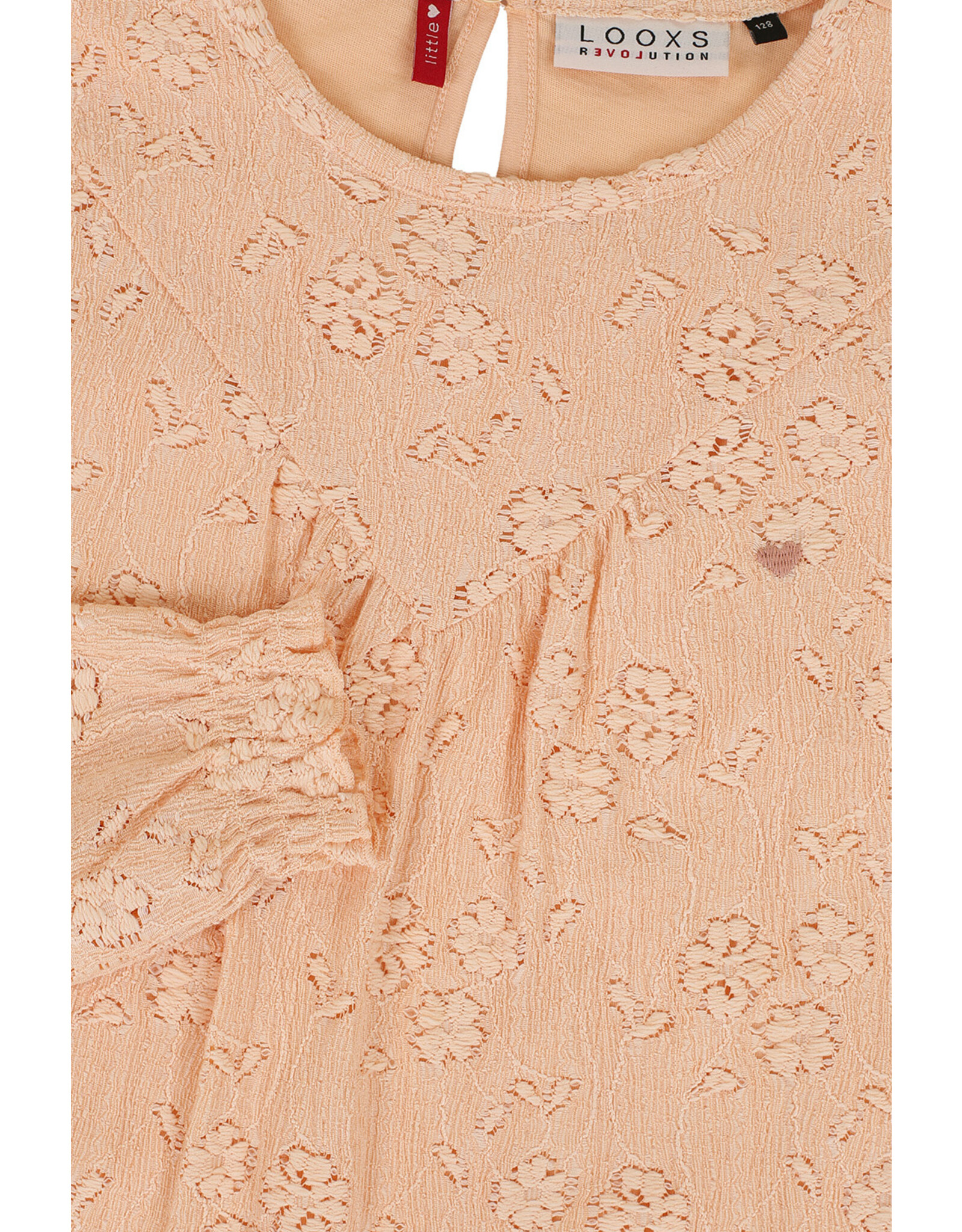 Little Looxs Little wide lace top Soft apricot