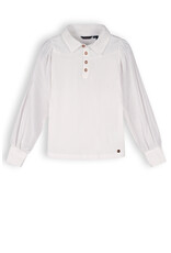 Nono NONO Kemmy girls tshirt l/s with collar white Snow White Nono NONO Kemmy girls tshirt l/s with collar white Snow White