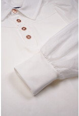 Nono NONO Kemmy girls tshirt l/s with collar white Snow White Nono NONO Kemmy girls tshirt l/s with collar white Snow White