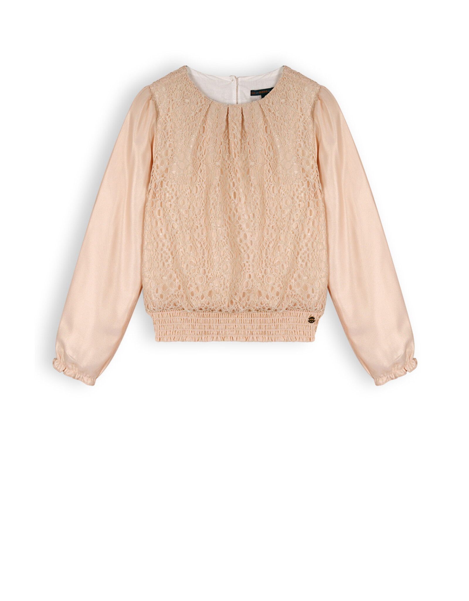 Nono NONO Timmy girls lace blouse Light Gold