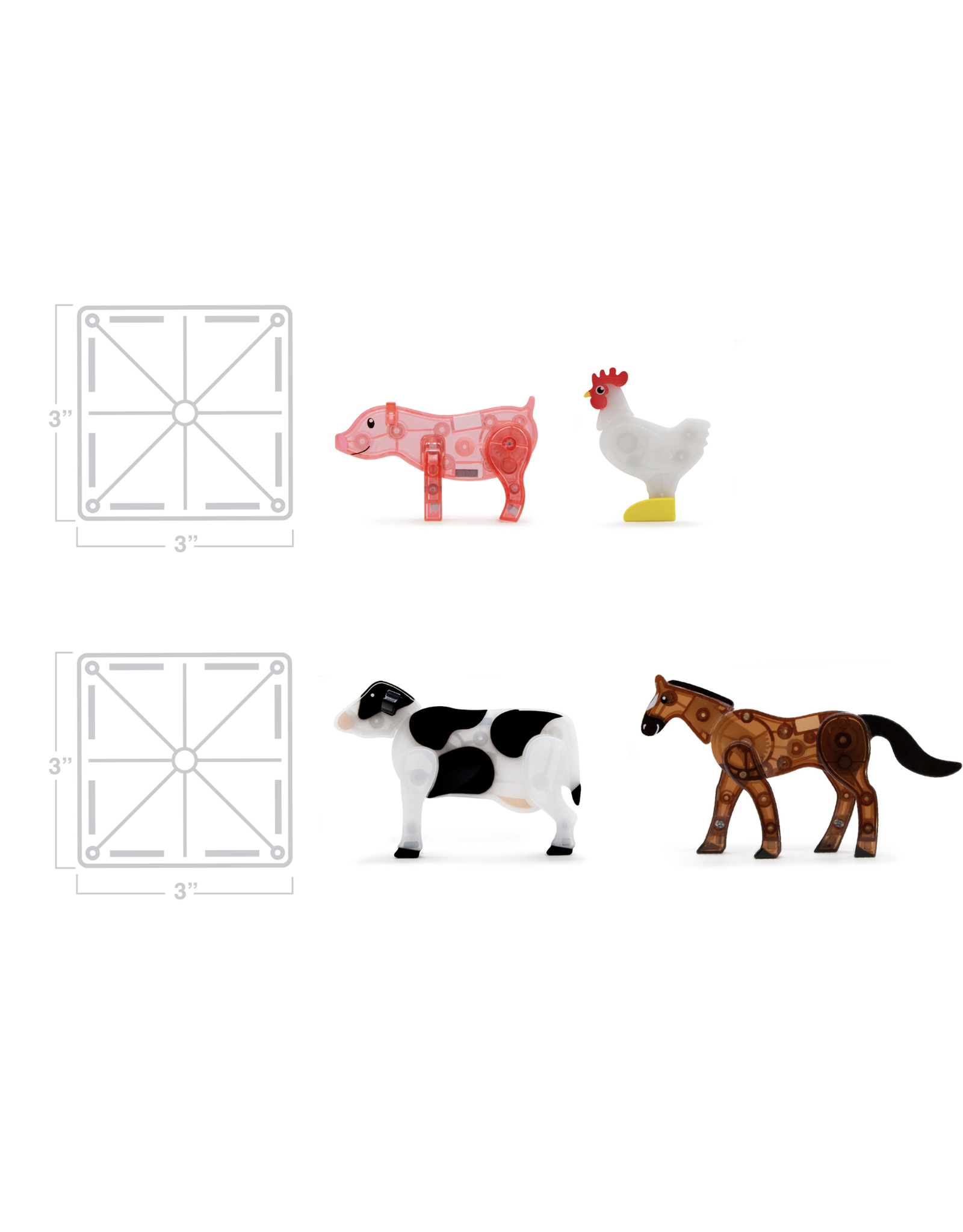 Magna-Tiles Magna Tiles Farm animals 25 stuks