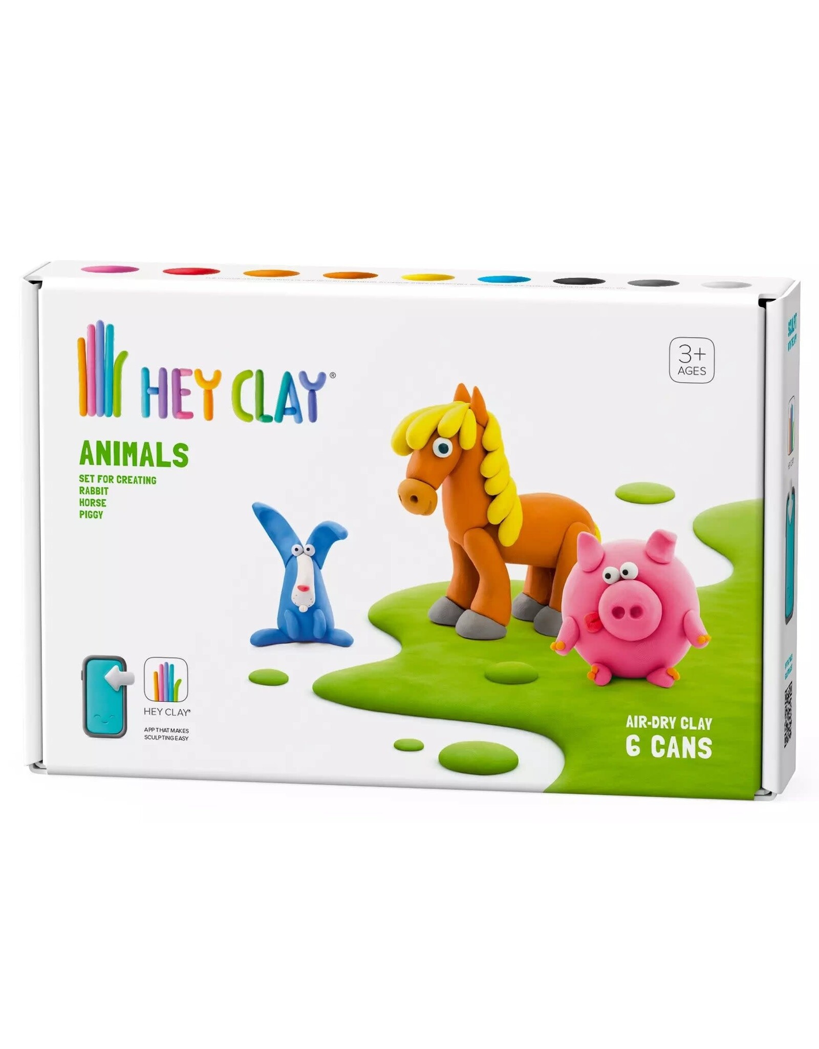 Maison Colette HeyClay Animals: Piggy, Horse, Rabbit 6 cans