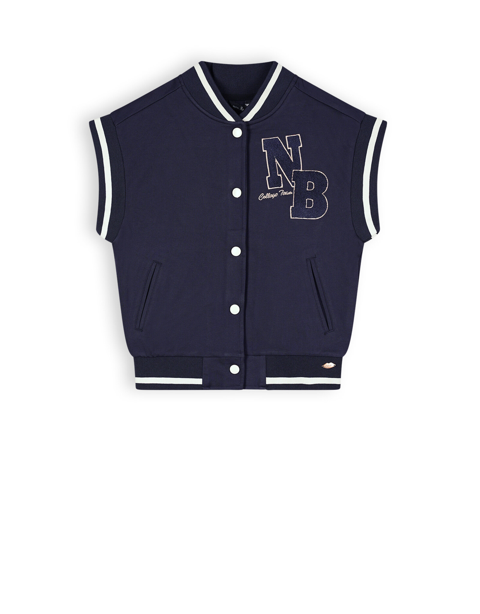 Nobell NoBell' Bar girls sleeveless varsity jacket navy Navy Blazer