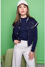 Nobell NoBell' Bar girls sleeveless varsity jacket navy Navy Blazer