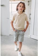 Red & Blu Peer Red+Blu boys linen polo l.sand