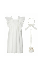 Noppies Girls Dress Eglin Bright White