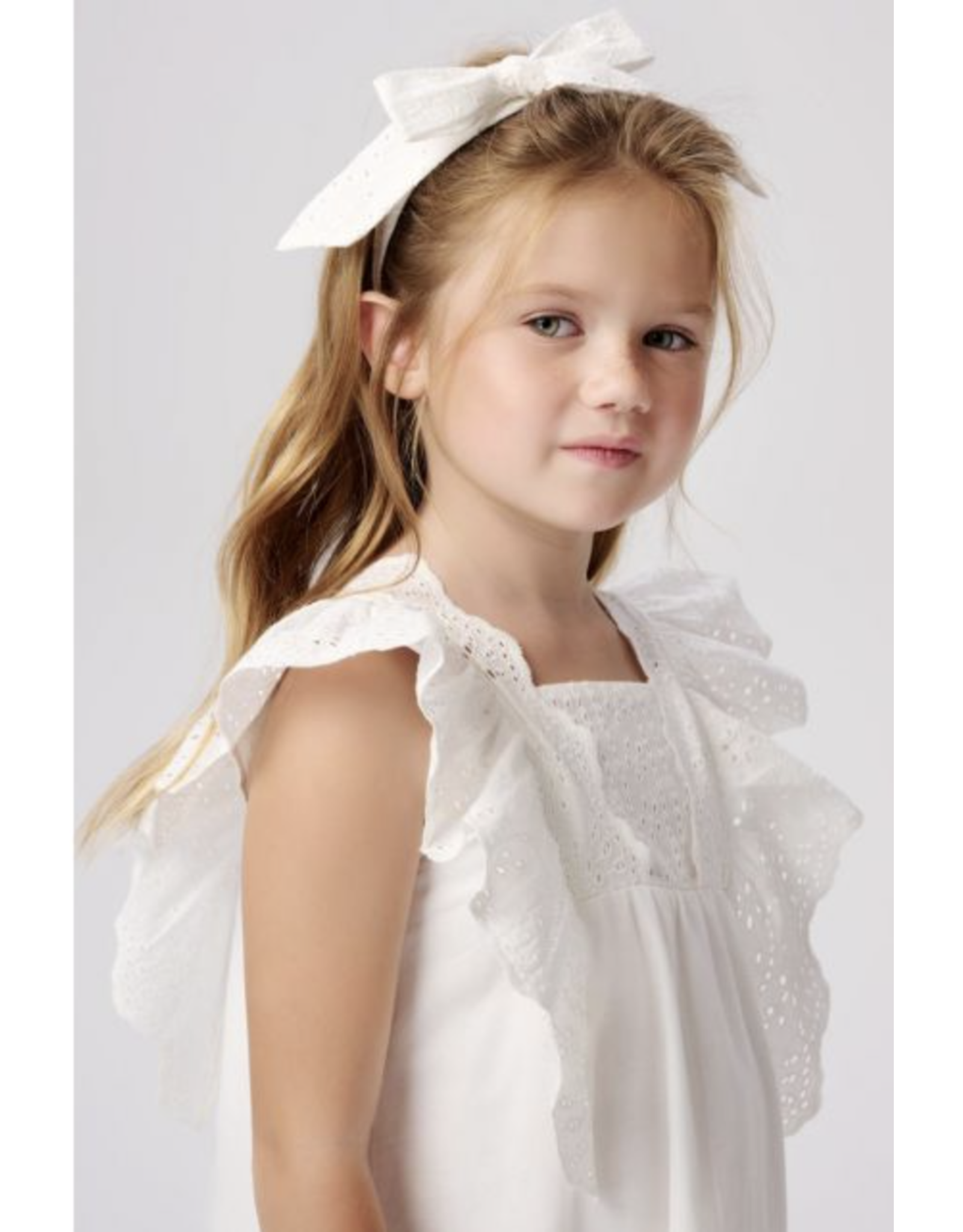 Noppies Girls Dress Eglin Bright White