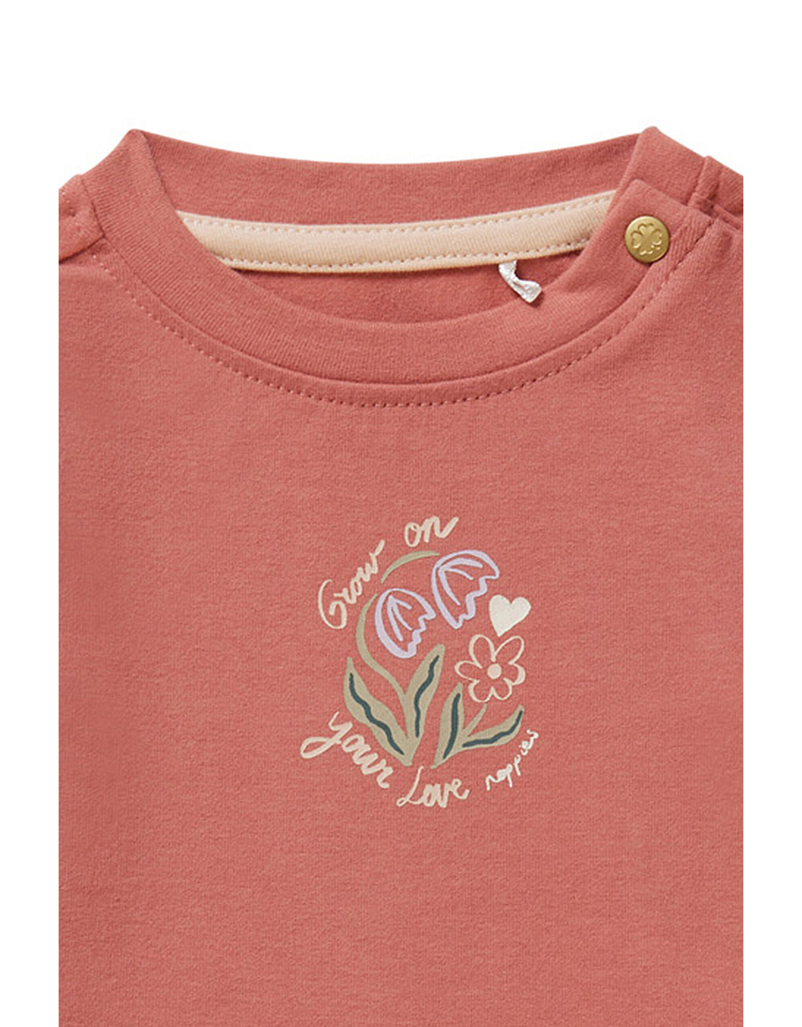 Noppies Girls Tee Charlot long sleeve Brick Dust