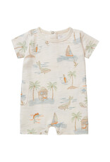 Noppies Boys Playsuit Boxford allover print Whisper White