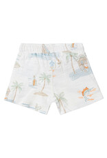 Noppies Boys Short Brookston allover print Whisper White