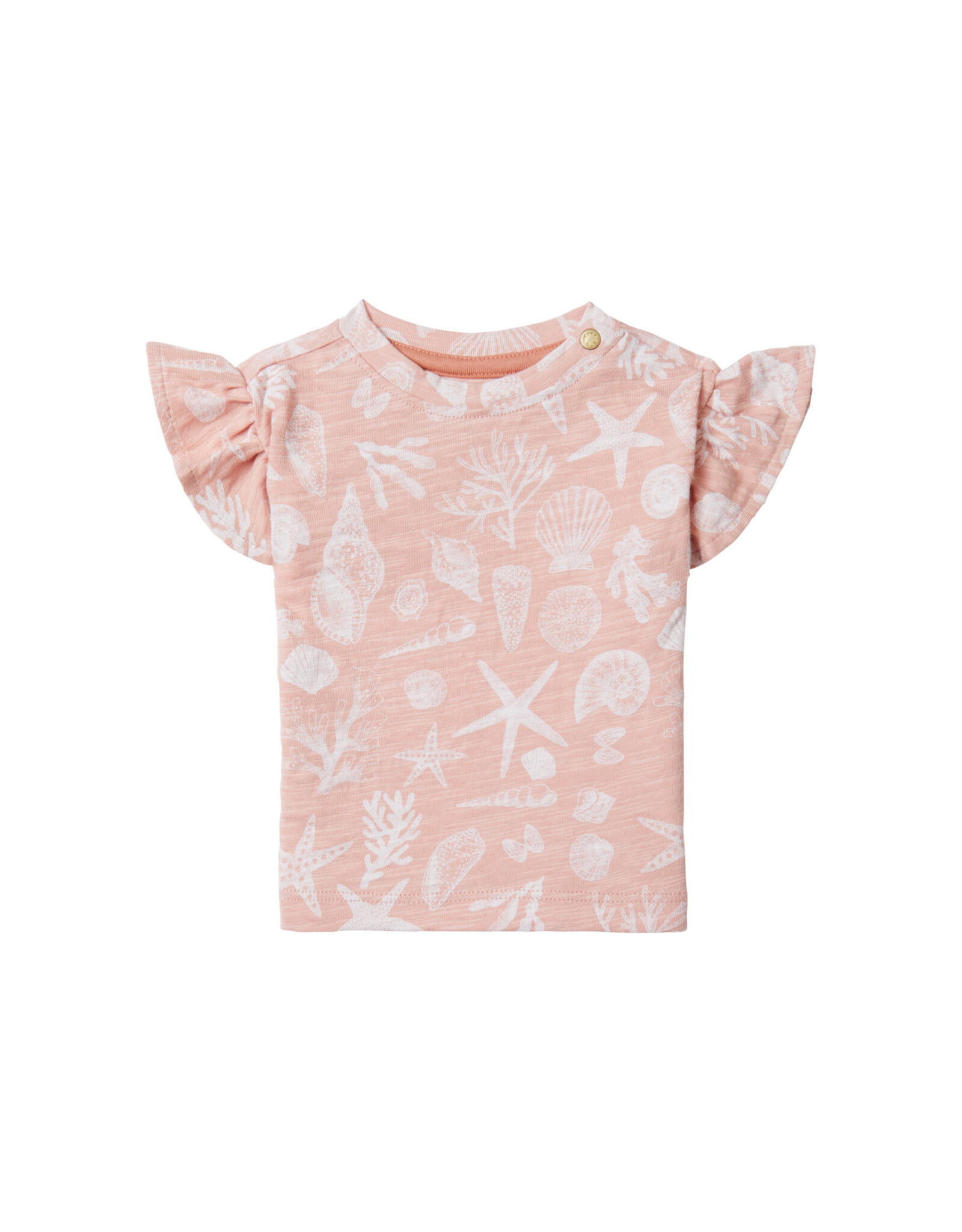 Noppies Girls Tee Covina short sleeve allover print Peach Beige