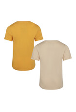 Koko Noko T-shirt long back ss 2-pack Warm yellow Z24