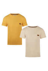 Koko Noko T-shirt long back ss 2-pack Warm yellow Z24